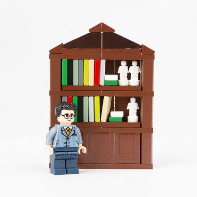 China City accessories home room scene study furniture magic books bookshelf Building Blocks for sale