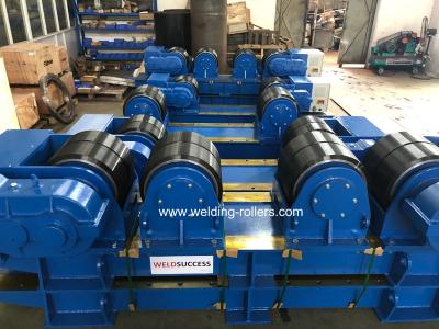 China Lead Screw Tank Turning Rolls Stands 80 Ton Bolt Adjustment Pipe Welding Rotator Stand for sale