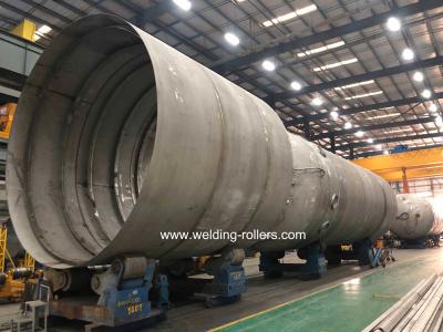 China 100 Ton Welding Pipe Rollers Selfing Aliging Heavy Duty With PU Wheels for sale