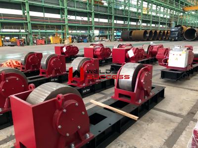 China 300 Ton Conventional Welding Rotator Rubber Wheels for sale