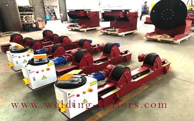 China 10 Tons Lead Screw Pipe Welding Rollers With PU Wheels , Tanker Turning Rolls Stand for sale