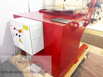 China 360° Rotary Welding Positioner / Welding Turn Table Rotary And Tilting Red Color for sale