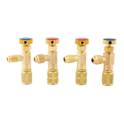 China Pure Copper Ac Access Valve Liquid Filling Lead Free Regular Brass for sale