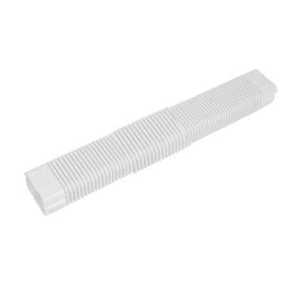 China Easy Install White Outdoor PVC Air Conditioning Duct Flexible Pipe Slot 60CM for sale