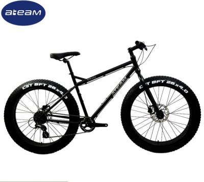 China 8 Speed 26 Inch Fat Tire Bike Steel Chromoly Black for sale