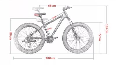 China Sports Mountain Fat Tire Bicycle 26x4 700C 8 Speed for sale