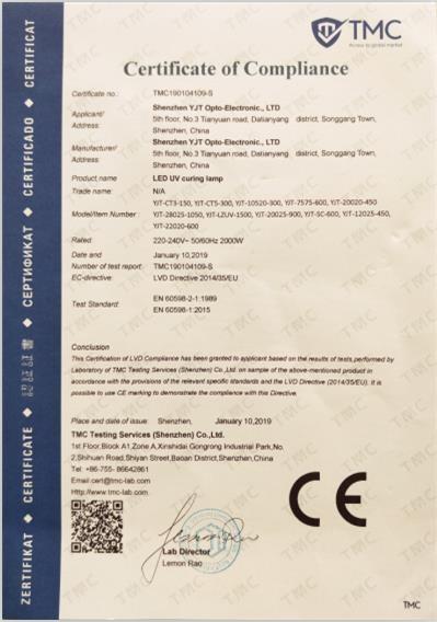 CE - Shenzhen Super- curing Opto-Electronic CO., Ltd