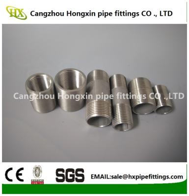 China 1/8-6 inch 316L,304 stainless steel threaded both end pipe barrel nipple，stainless steel pipe nipples for sale