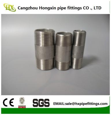 China Steel pipe nipple,galvanized pipe nipple ，BSP NPT steel nipple HIGH QUATITY for sale