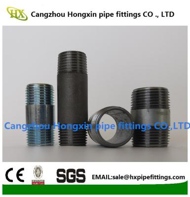 China ANSI B 16.9 Galvanized carbon steel pipe fittings BSP  NPT Thread pipe nipple for sale