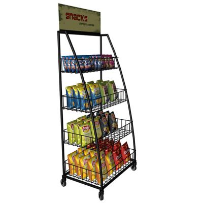 China 900*400*2000mm Soda Snack Supermarket Display Racks , Steel Rack For Supermarket for sale