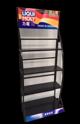 China Customized Display Holder auto metal engine oil display racks  Mobil one engine oil display rack storage stand rack for sale
