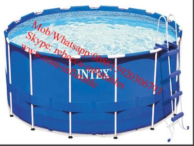 China intex metal round shape above groun frame pool frame pool Commercial Inflatable Frame Pool for sale