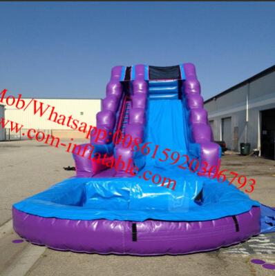 China Inflatable Purple Passion Water Slide Inflatable Pool Slides for sale