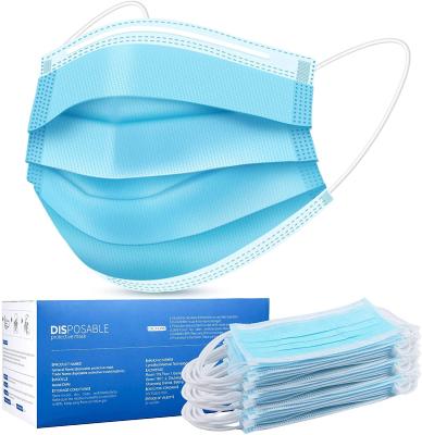 China 3 Layer Disposable Mouth Mask NonWoven Earloop Procedure Masks for sale