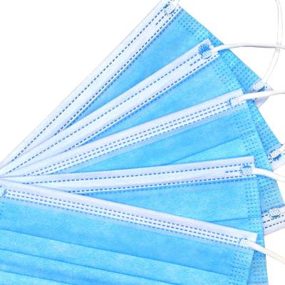 China Nonwoven Disposable Protective Face Mask Air Purifying Meltblown Spunbonded 3 Layer for sale