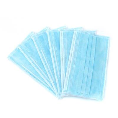 China Breathing Disposable Non Woven Face Mask 3 Ply Elastic Earloop Disposable Face Mask for sale