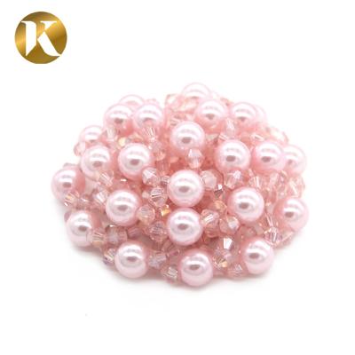 China Custom Shoe Buckle Clips Combination Of Pearls And Crystal Beads for sale