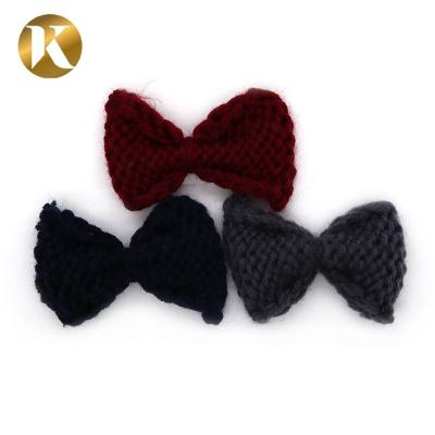 China 75*45mm Decorative Shoe Clips BOW Style Woollen Yarn Material for sale