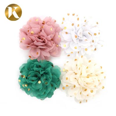 China Customized Popular Style Shoe Lace Flowers 85*85mm Cotton / Polyester / Chiffon Material for sale