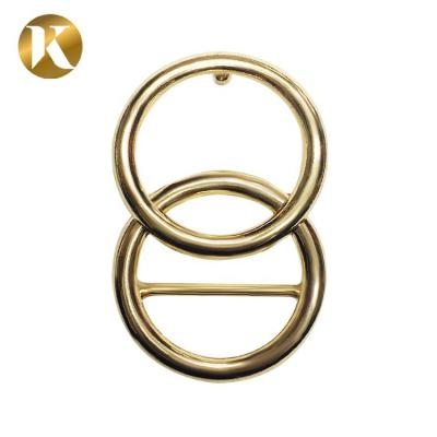 China Double Loop Ring Womens Belt Buckle 30mm With Beautiful Appearance for sale