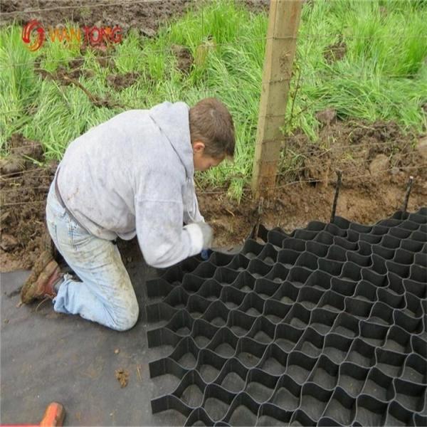 Quality 150mm HDPE Geocell for Shallow Riverway Textured Surface and Traditional Design for sale