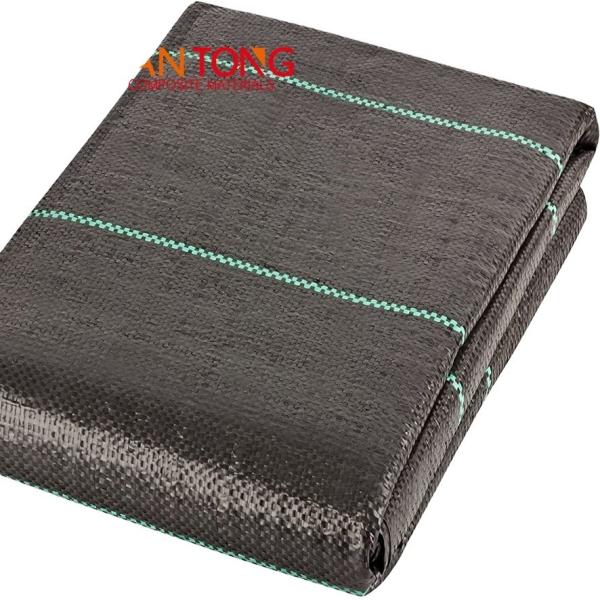 Quality Design Style Green Line Black Plastic PP Woven Geotextile Anti Weed Mat for for sale