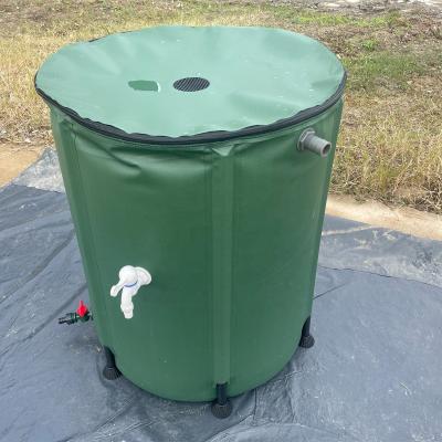 China 380L PVC Tarpaulin Collapsible Portable Water Storage Tank for Farm Garden Agriculture for sale