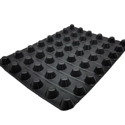 China 60mm Height HDPE Dimple Plastic Drainage Board for Golf Course and Roof Waterproofing for sale