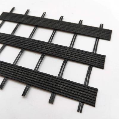China Roadbed solidification biaxial polyester 80-80 PET Geogrid for Chinese Design Style for sale