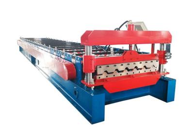 China Trapezoidal Chain Drive Tile Roll Forming Machine Ibr Roof Wall Panel Production en venta