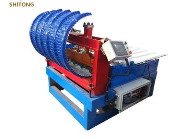 China Color Steel Sheet Crimping Curving Roofing Roll Forming Machine with hydraulic pump station press à venda
