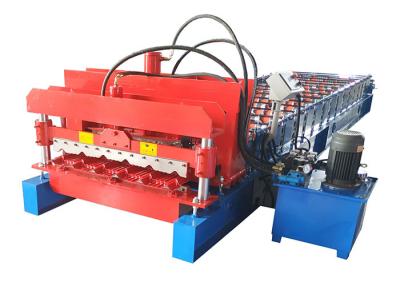 China Roofing Sheet Glazed Tile Roll Forming Machine With 70mm Shaft 13stations for sale