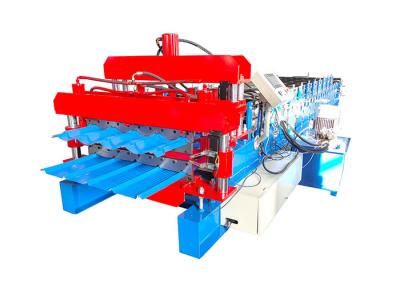 China 380Volt Double Layer Roofing Sheet Roll Forming Machine High Efficiency Te koop