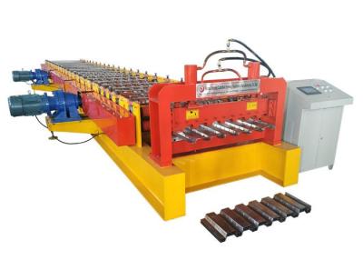 China 914mm Galvanized Steel Deck Roll Forming Machine Hydraulic Cutting for sale