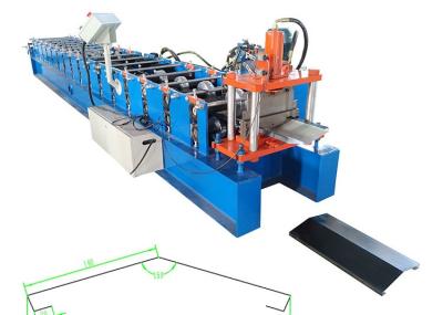 China PPGI PPGL Color Steel Galvanized Ridge Capping Roll Forming Machine Hydraulic Cutting for sale