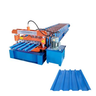 China 686 GL Roofing Sheet Roll Forming Machine Hydraulic Motor Drive for sale