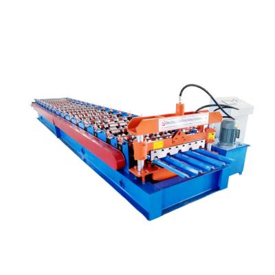 China 0.8mm GI Trapezoidal Sheet Roll Forming Machine 14 Steps for sale