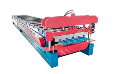 Chine Machine de fabrication de tuiles de toits trapézoïdes, machine de formage par laminage, machine de fabrication de toits en acier de couleur à vendre