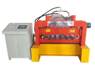 China Galvanized Steel Deck Forming Machine , Floor Tiles Manufacturing Machines Chain Size 2 Inch for sale