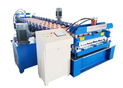 China Blue Trapezoidal Sheet Roll Forming Machine , High Strength IBR Roll Forming Machine for sale