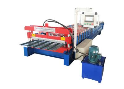 China Color Paint Metal Roofing Sheet Making Machine With Double Cylinder Cutter for sale