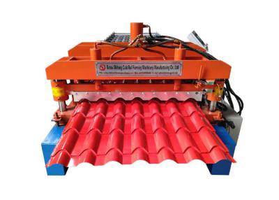 China Automatic Glazed Tile Making Machine , Corrugated Wall Panel Roll Forming Machine for sale