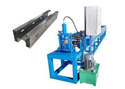 China 12 Steps C Channel Roll Forming Machine Productivity 30-35M/Min With Punching Hole Machine for sale