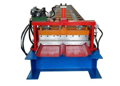China Self Locked Strip Standing Seam Machine , Roof Panel Roll Forming Machine 20 Rows Roller for sale