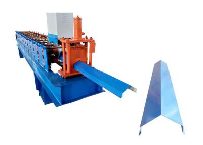 China Hydraulic Cutter Ridge Cap Roll Forming Machine For Hard Chrome Plating Rollers Roofing for sale