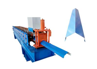China PPGI Steel Roofing Ridge Cap Roll Forming Machine With Hand Touch PLC Program for sale