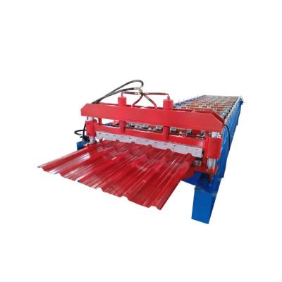 China Trapezoidal PPGL Wall And Roofing Sheet Roll Forming Machine Cold Roll Forming Process for sale