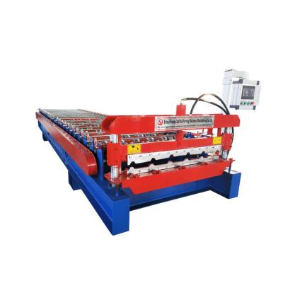 China Trapezoidal PPGL Metal Roofing Sheet Roll Forming Machine With 22 Rollers for sale