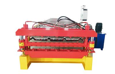 China Two Profile Sheet Combination Cold Roll Forming Machine For Roofing And Wall for sale